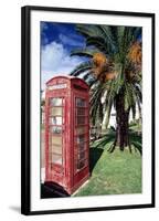 Telephone Booth, Bermuda-George Oze-Framed Premium Photographic Print