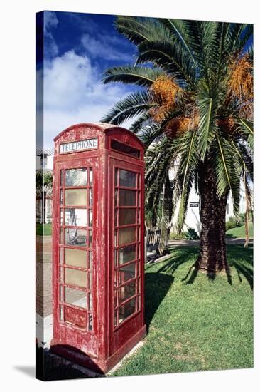 Telephone Booth, Bermuda-George Oze-Stretched Canvas