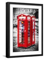 Telephone Booth II - In the Style of Oil Painting-Philippe Hugonnard-Framed Giclee Print