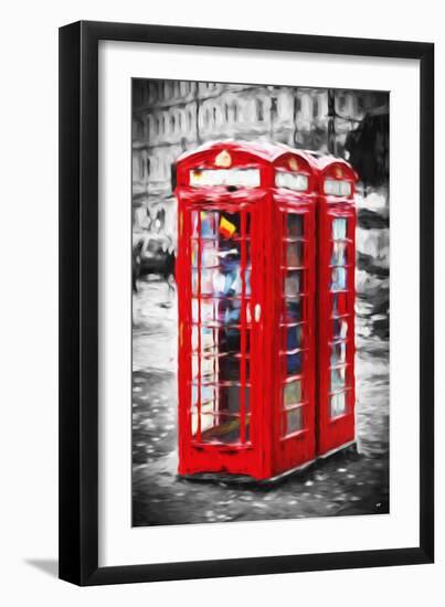 Telephone Booth II - In the Style of Oil Painting-Philippe Hugonnard-Framed Giclee Print