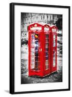 Telephone Booth II - In the Style of Oil Painting-Philippe Hugonnard-Framed Giclee Print