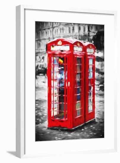 Telephone Booth II - In the Style of Oil Painting-Philippe Hugonnard-Framed Giclee Print