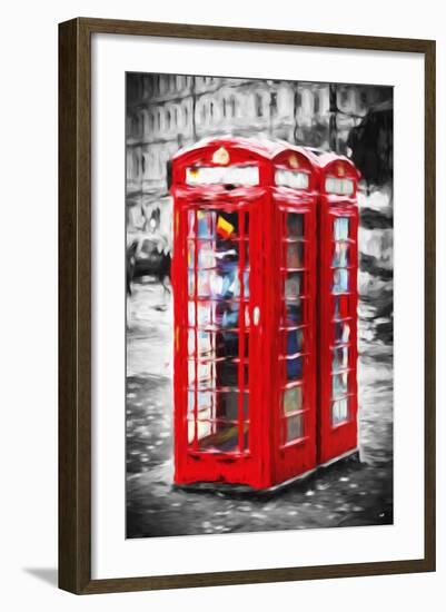 Telephone Booth II - In the Style of Oil Painting-Philippe Hugonnard-Framed Giclee Print