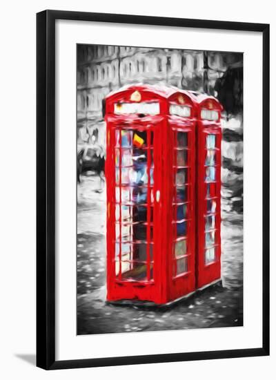 Telephone Booth II - In the Style of Oil Painting-Philippe Hugonnard-Framed Giclee Print