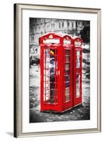 Telephone Booth II - In the Style of Oil Painting-Philippe Hugonnard-Framed Giclee Print