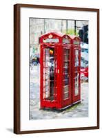 Telephone Booth - In the Style of Oil Painting-Philippe Hugonnard-Framed Giclee Print