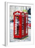 Telephone Booth - In the Style of Oil Painting-Philippe Hugonnard-Framed Giclee Print