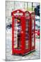 Telephone Booth - In the Style of Oil Painting-Philippe Hugonnard-Mounted Giclee Print