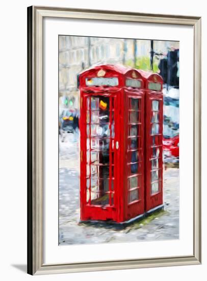 Telephone Booth - In the Style of Oil Painting-Philippe Hugonnard-Framed Giclee Print