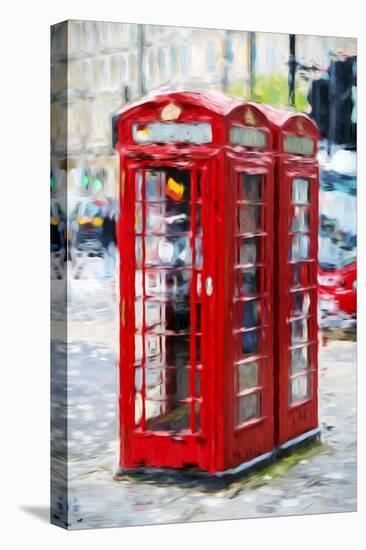 Telephone Booth - In the Style of Oil Painting-Philippe Hugonnard-Stretched Canvas