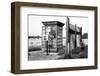 Telephone booth standing on the Western side of the frontier was frequently used by East-Berliners-Erich Lessing-Framed Photographic Print