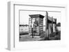 Telephone booth standing on the Western side of the frontier was frequently used by East-Berliners-Erich Lessing-Framed Photographic Print