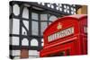 Telephone Box on Northgate Street, Chester, Cheshire, England, United Kingdom, Europe-Frank Fell-Stretched Canvas