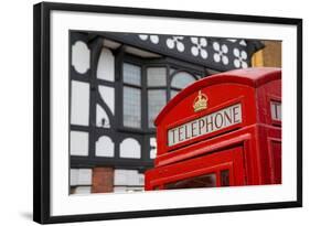 Telephone Box on Northgate Street, Chester, Cheshire, England, United Kingdom, Europe-Frank Fell-Framed Photographic Print