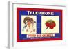 Telephone Brand Pitted Red Cherries Packed In Shelby, Michigan-null-Framed Premium Giclee Print