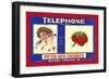 Telephone Brand Pitted Red Cherries Packed In Shelby, Michigan-null-Framed Art Print