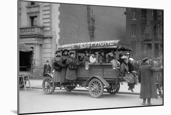 Telephone Company Transports Phone Operators To Its Own Offices During Strike-null-Mounted Art Print