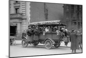 Telephone Company Transports Phone Operators To Its Own Offices During Strike-null-Mounted Art Print