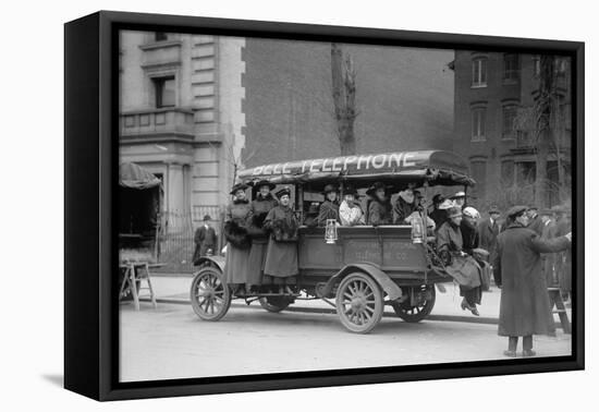 Telephone Company Transports Phone Operators To Its Own Offices During Strike-null-Framed Stretched Canvas