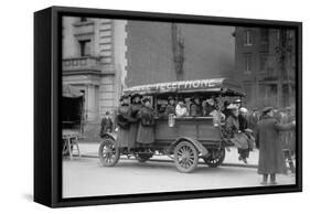 Telephone Company Transports Phone Operators To Its Own Offices During Strike-null-Framed Stretched Canvas