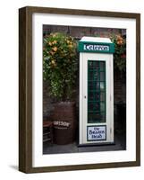 Telephone Kiosk, the Brazen Head Pub, Bridge Street, Dublin City, Ireland-null-Framed Photographic Print