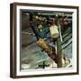 "Telephone Lineman," January 10, 1948-Mead Schaeffer-Framed Giclee Print