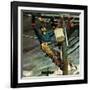 "Telephone Lineman," January 10, 1948-Mead Schaeffer-Framed Giclee Print