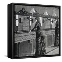 Telephone Operators of Italo-American Public Phone Service-null-Framed Stretched Canvas