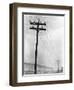 Telephone Poles in Snowy Weather-null-Framed Premium Photographic Print