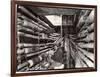 Telephone Repair Man Splicing a Wire in a Manhole for Telephone Cables of the New York Telephone Co-Margaret Bourke-White-Framed Photographic Print