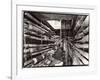 Telephone Repair Man Splicing a Wire in a Manhole for Telephone Cables of the New York Telephone Co-Margaret Bourke-White-Framed Photographic Print