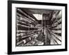 Telephone Repair Man Splicing a Wire in a Manhole for Telephone Cables of the New York Telephone Co-Margaret Bourke-White-Framed Photographic Print