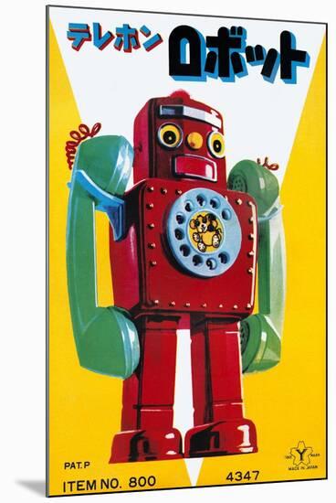 Telephone Robot-null-Mounted Art Print