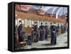 Telephone Service in Madrid (1886)-Prisma Archivo-Framed Stretched Canvas