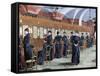 Telephone Service in Madrid (1886)-Prisma Archivo-Framed Stretched Canvas