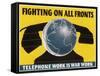Telephone Work Is War Work-null-Framed Stretched Canvas