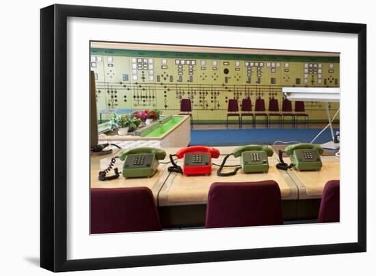 Telephones in an Old Power Station-Nathan Wright-Framed Photographic Print