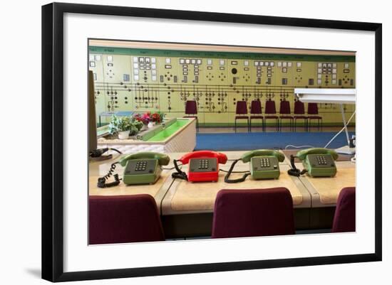 Telephones in an Old Power Station-Nathan Wright-Framed Photographic Print