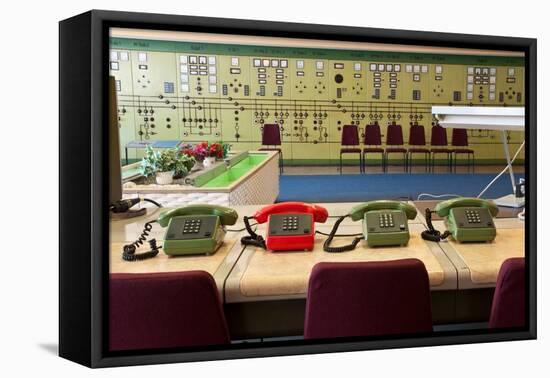 Telephones in an Old Power Station-Nathan Wright-Framed Stretched Canvas