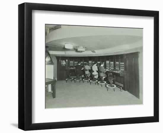 Telephonists at the Fire Brigade Headquarters, Lambeth, London, 1940-null-Framed Photographic Print