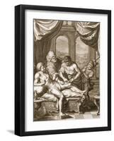 Telephus Cured by the Rust of the Same Spear Which Wounded Him, 1731 (Engraving)-Bernard Picart-Framed Giclee Print