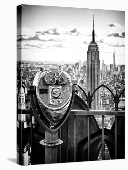 Telescope on the Obervatoire Deck, Top on the Rock at Rockefeller Center, Manhattan, New York-Philippe Hugonnard-Stretched Canvas