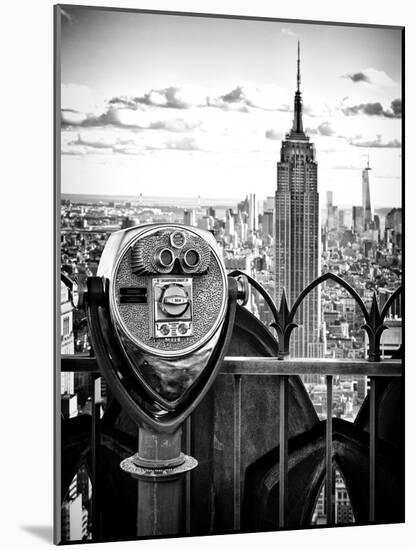 Telescope on the Obervatoire Deck, Top on the Rock at Rockefeller Center, Manhattan, New York-Philippe Hugonnard-Mounted Photographic Print