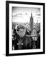 Telescope on the Obervatoire Deck, Top on the Rock at Rockefeller Center, Manhattan, New York-Philippe Hugonnard-Framed Photographic Print