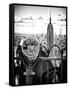 Telescope on the Obervatoire Deck, Top on the Rock at Rockefeller Center, Manhattan, New York-Philippe Hugonnard-Framed Stretched Canvas