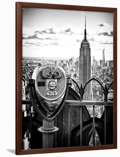 Telescope on the Obervatoire Deck, Top on the Rock at Rockefeller Center, Manhattan, New York-Philippe Hugonnard-Framed Photographic Print