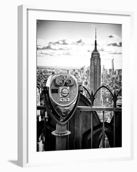 Telescope on the Obervatoire Deck, Top on the Rock at Rockefeller Center, Manhattan, New York-Philippe Hugonnard-Framed Photographic Print