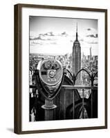 Telescope on the Obervatoire Deck, Top on the Rock at Rockefeller Center, Manhattan, New York-Philippe Hugonnard-Framed Photographic Print