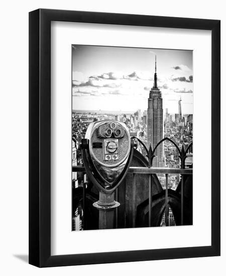 Telescope on the Obervatoire Deck, Top on the Rock at Rockefeller Center, Manhattan, New York-Philippe Hugonnard-Framed Photographic Print