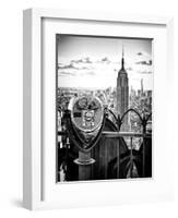 Telescope on the Obervatoire Deck, Top on the Rock at Rockefeller Center, Manhattan, New York-Philippe Hugonnard-Framed Photographic Print